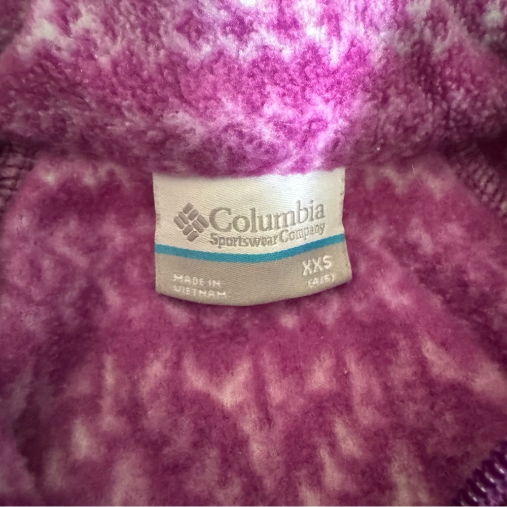 💜Columbia girls purple fleece jacket, zipper up with zip pockets💜 ~XXS - Picture 5 of 6